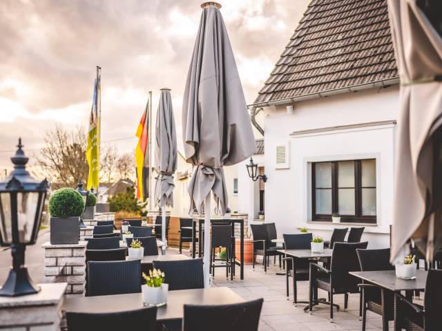 Terrasse des Restaurant Weidenbrück