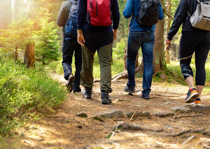 Wanderer im Naturpark Rheinland